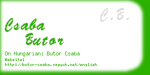 csaba butor business card